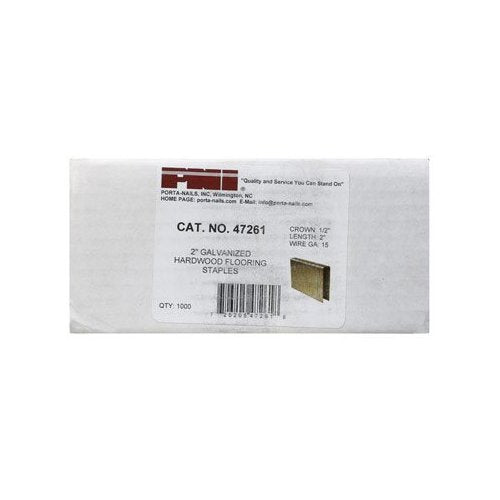 Porta-Nails 47261 Carbon Steel Staples 2. 1000/Pack