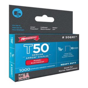 Arrow Fastener 506M1 Monel Rustproof Staples. 3/8