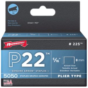 Arrow Fastener 225 P22 Staples. 5/16
