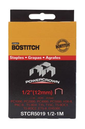 Stanley Bostitch STCR50191/2-1M Crown Staples 1/2. 1000/Pack