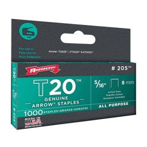 Arrow Fastener 208 T20 Staples. 1/2