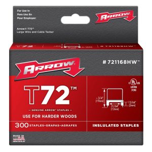 Arrow Fastener 721168HW Insulated Staples. 13/64 X 31/64