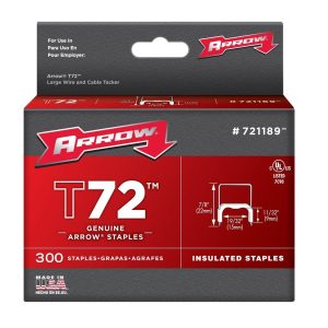 Arrow Fastener 721189 T72 Insulated Staples. 7/8