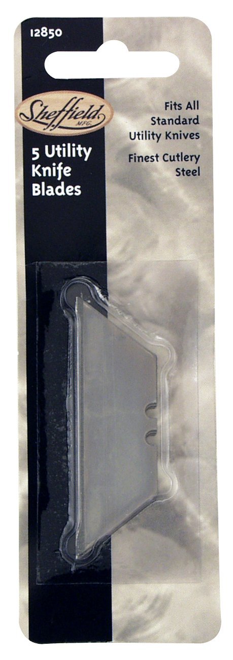 Sheffield 12850 Heavy Duty Utility Knife Blade. 5/Pack