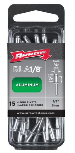 Arrow Fastener RLA1/8 Long Aluminum Rivet. 1/8 - Image 2