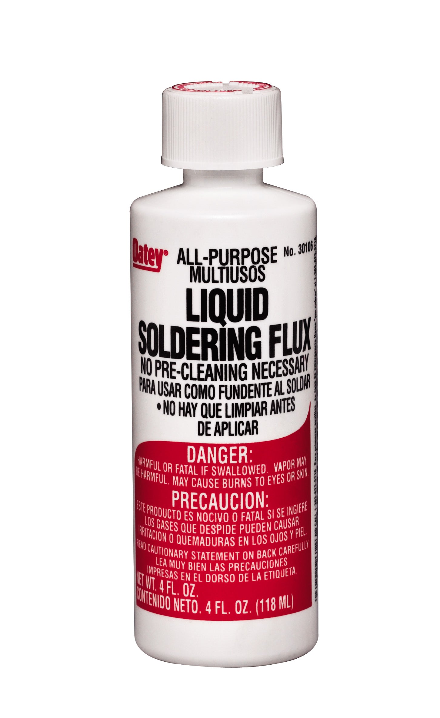 Oatey 30106 No. 11 All-Purpose Multiusos Solder Liquid Flux. 4 Oz. Yellow
