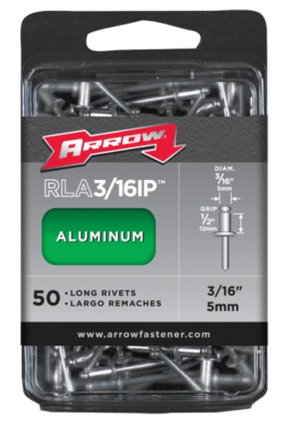 Arrow Fastener RLA3/16IP Long Aluminum Rivet. 3/16 - Image 2