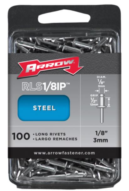 Arrow RLS1/8IP Long Steel Rivet. 1/8 - Image 2