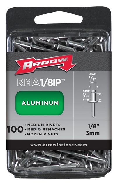 Arrow Fastener RMA1/8IP Medium Aluminum Rivet. 1/8 - Image 2