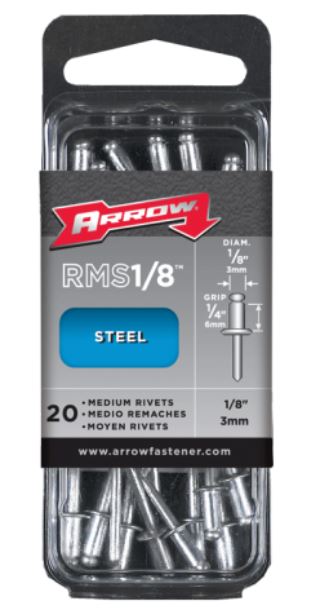 Arrow Fastener RMS1/8 Medium Steel Rivet. 1/8 - Image 2
