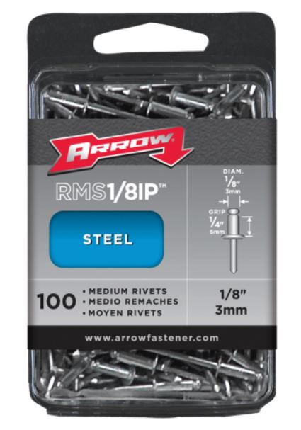 Arrow Fastener RMS1/8IP Medium Steel Rivet. 1/8 - Image 2
