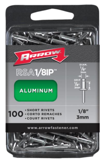 Arrow Fastener RSA1/8IP Short Aluminum Rivet. 1/8 - Image 2