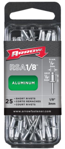 Arrow Fastener RSA1/8 Short Aluminum Rivet. 1/8 - Image 2