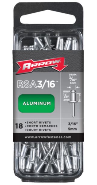 Arrow Fastener RSA3/16 Short Aluminum Rivet. 3/6 - Image 2