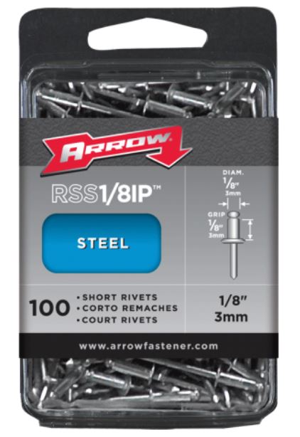 Arrow Fastener RSS1/8IP Short Steel Rivet. 1/8 - Image 2