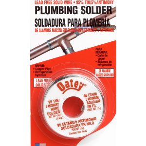 Oatey 53027 95/5 Lead Free Plumbing Wire Solder 1/4 lbs. Silver