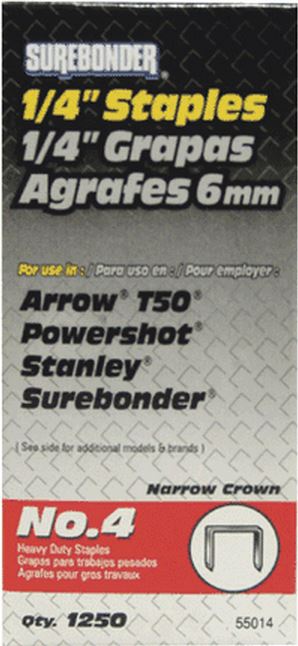 FPC 55014 Heavy-Duty Staples. #4. 1/4