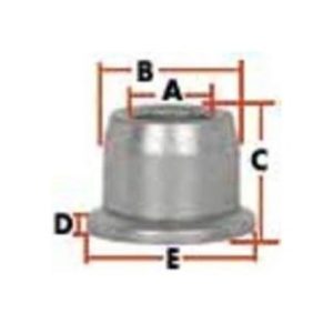 Imperial 78040 Huck Steel Flangestyle Collar 3/8. Zinc Plated