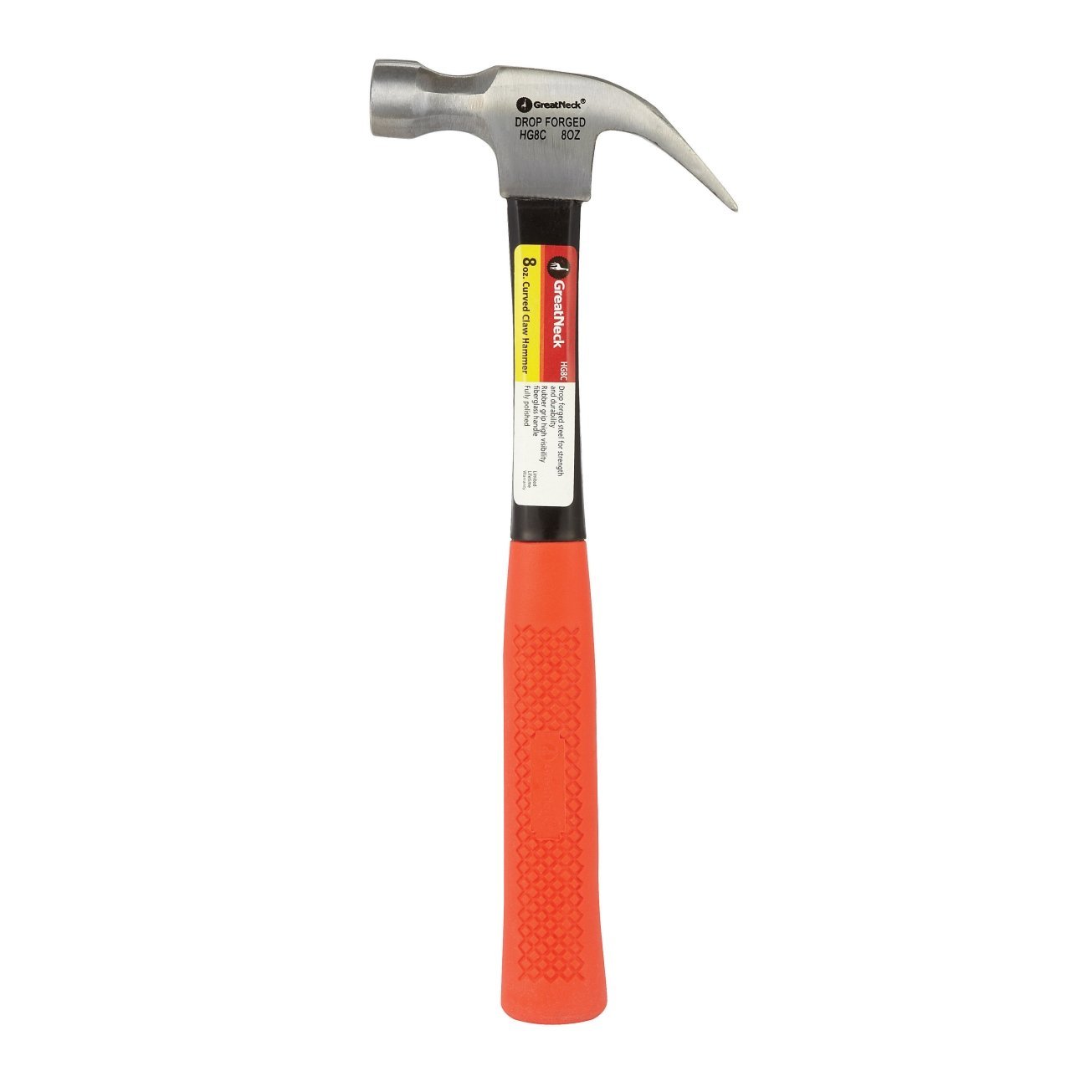 Great Neck HG8C Curved Claw Hammer 8 Oz. Fiberglass