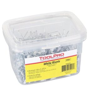 Toolpro TP05095 Pull Rivet. 0.275 in L. Aluminum. 1/8 in Head