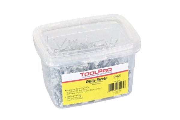 Toolpro TP05095 Pull Rivet. 0.275 in L. Aluminum. 1/8 in Head