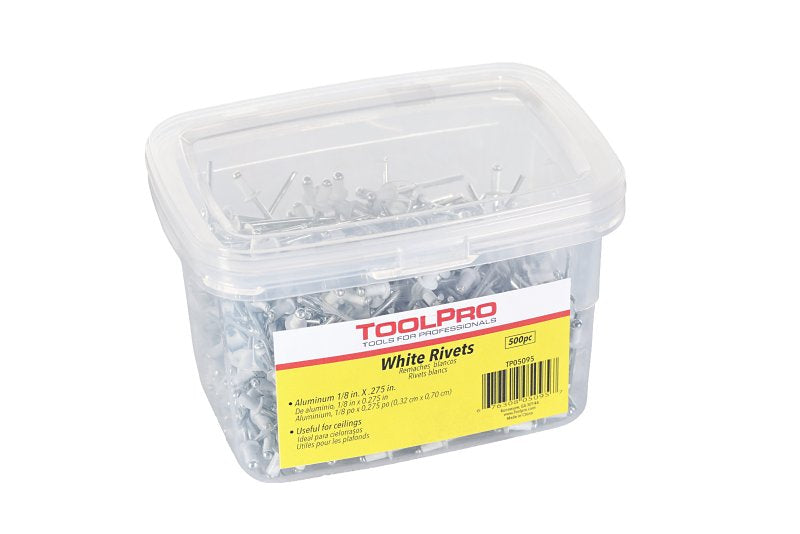 Toolpro TP05095 Pull Rivet. 0.275 in L. Aluminum. 1/8 in Head