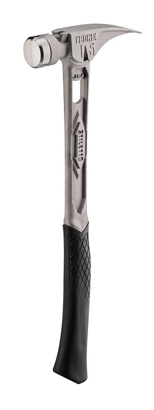 Stiletto TIBONE TIB15SC Smooth/Curved Hammer. 15 oz Head. Smooth. Straight Claw Head. Titanium Head. 17.34 in OAL