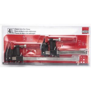 Bessey GSCC4PK Clutch Style Bar Clamp Set. 600 lb