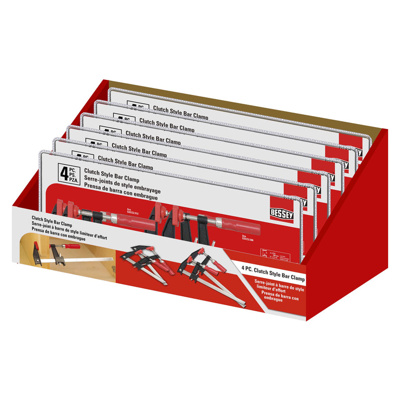 Bessey GSCC4PK Clutch Style Bar Clamp Set. 600 lb - Image 2