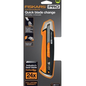 Fiskars 770210-1001 Retractable Snap-Off Utility Knife. Orange. 6 L