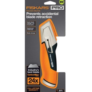 Fiskars 770020-1001 Retractable Utility Knife. Orange. 5 L