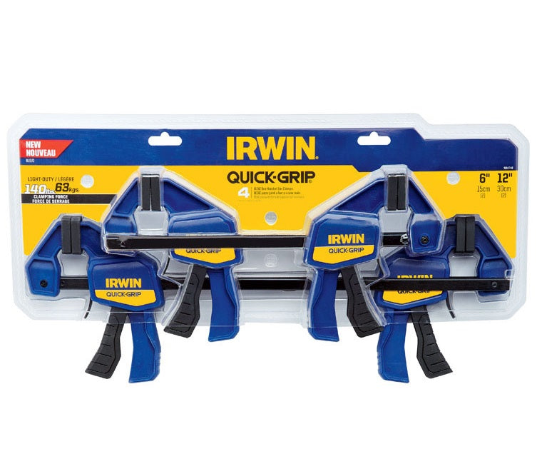 Irwin 1964748 Quick-Grip Mini Quick-Release Bar Clamps. Blue