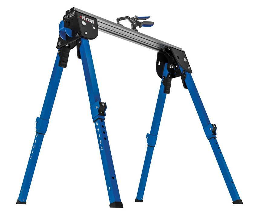 Kreg KWS500 Adjustable Track Horse Tool. Aluminum. Blue