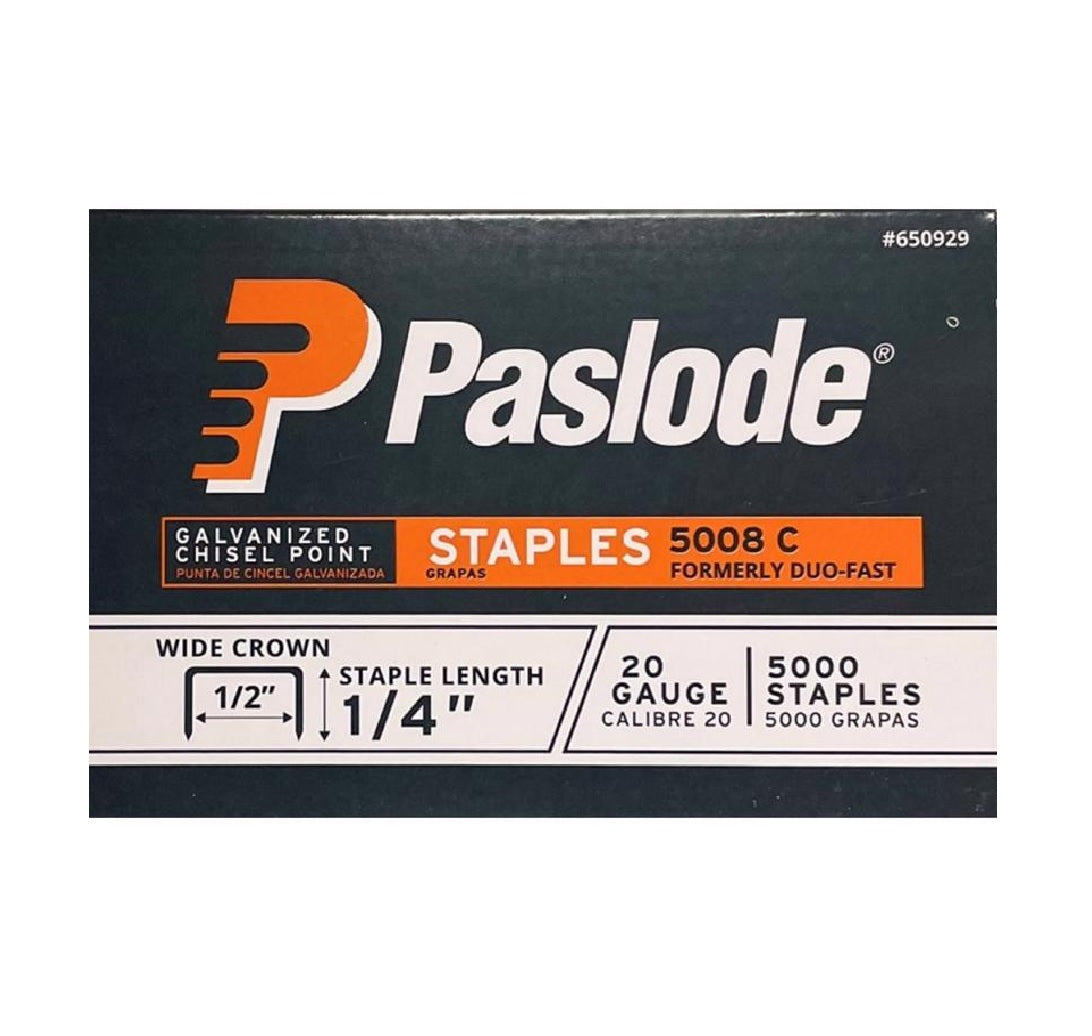 Paslode 650929 Wide Crown Staples. Steel