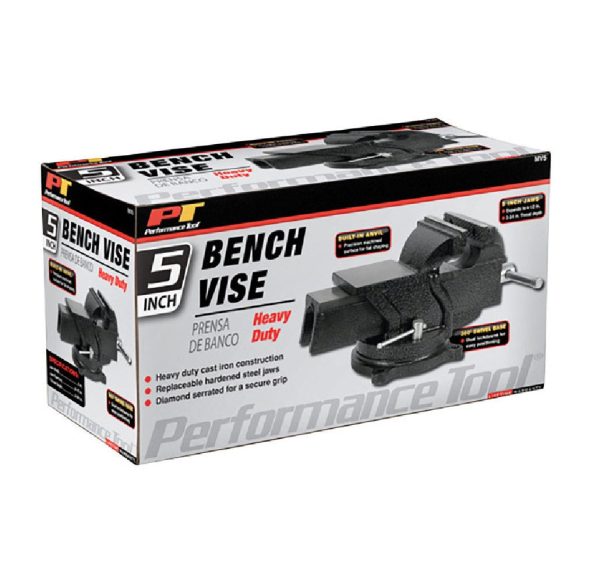 Performance Tool MV5 Swivel Base Machinist Vise. Black - Image 2