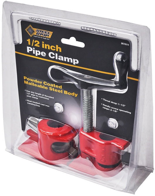Steel Grip DR76514 Pipe Clamp. 1/2 x 2-1/8. Red