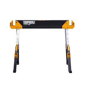 ToughBuilt TB-C650-0BES Adjustable Folding Sawhorse. Black. 2600 lb Capacity