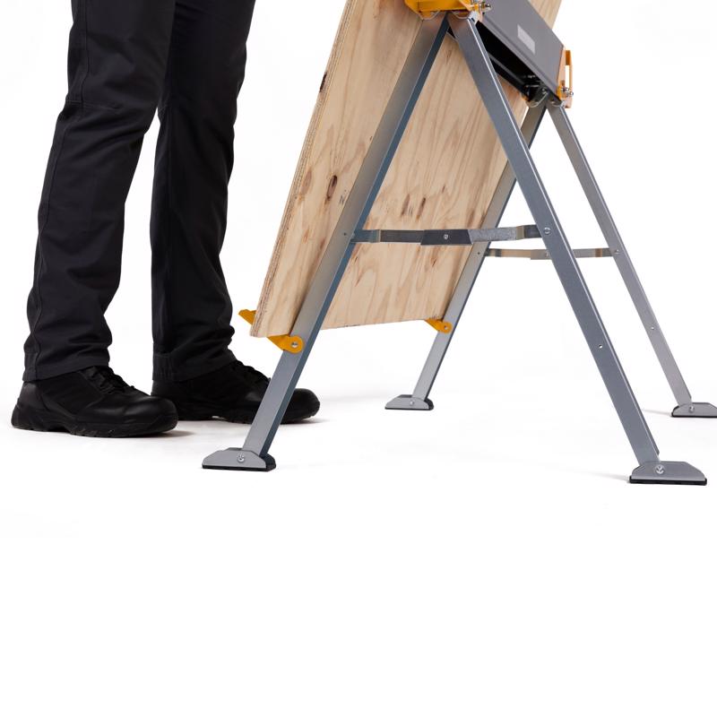 ToughBuilt TB-C550 Folding Sawhorse. Black/Silver. 1100 lb. cap - Image 2