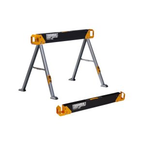 ToughBuilt TB-C550 Folding Sawhorse. Black/Silver. 1100 lb. cap