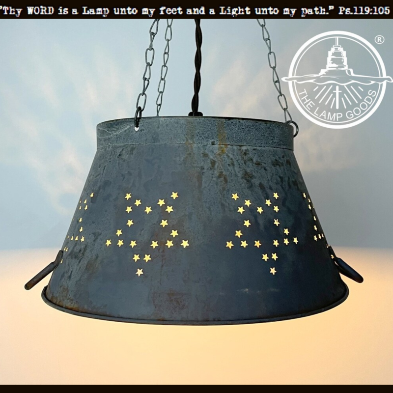 Weathered Galvanized Chandelier Light Fixture