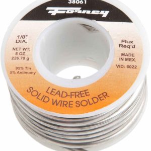 Forney 38061 Solder. 95/5 Tin-Antimony. Lead Free. 1/8. 1/2 lbs