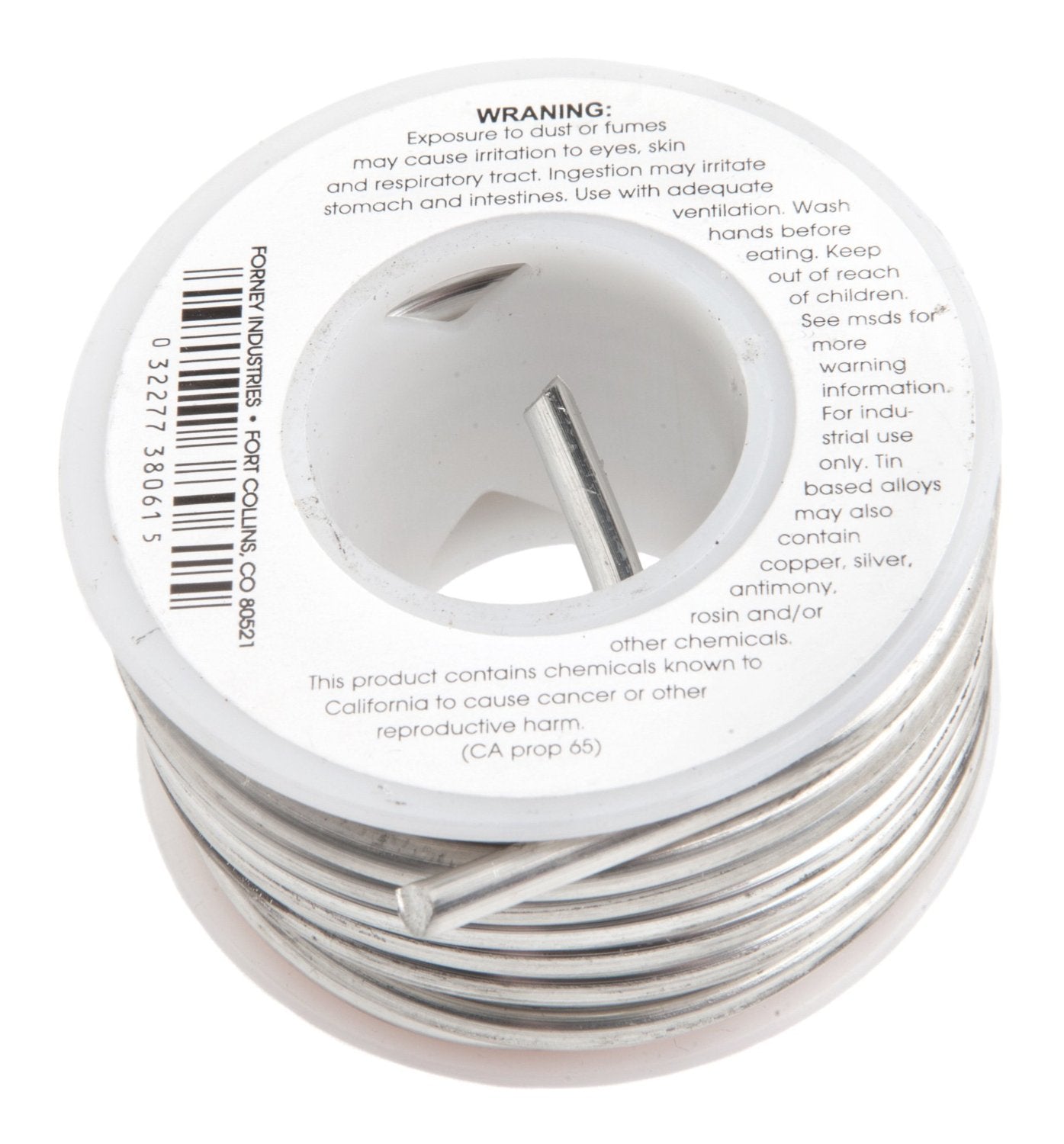 Forney 38061 Solder. 95/5 Tin-Antimony. Lead Free. 1/8. 1/2 lbs - Image 2