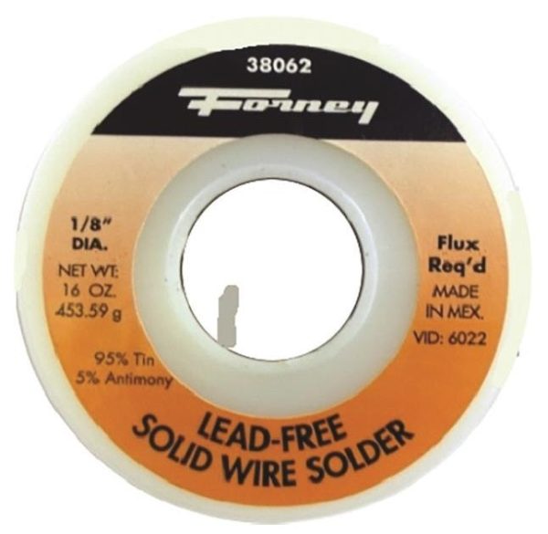 Forney 38062 Solder. 95/5 Tin Antimony. 1/8. 1 lbs