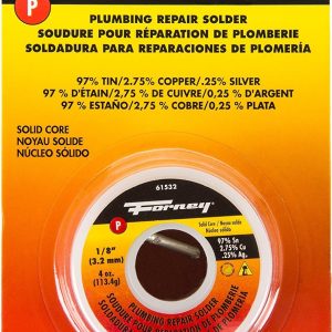 Forney 61532 Lead-Free Plumbing Repair Solid Core Solder. 4 Oz