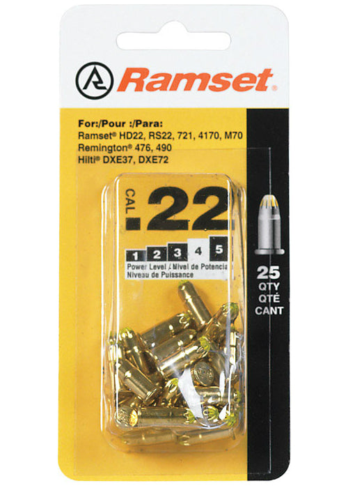 Ramset 50077 Power Load Heavy Duty. .22 Caliber. Yellow