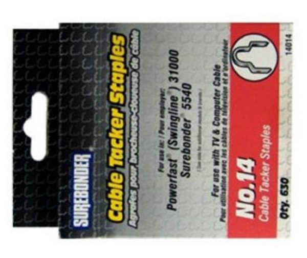 Surebonder 14014 #14 Staple For 5540 Cable Tacker 1/4. 630/Pack - Image 3
