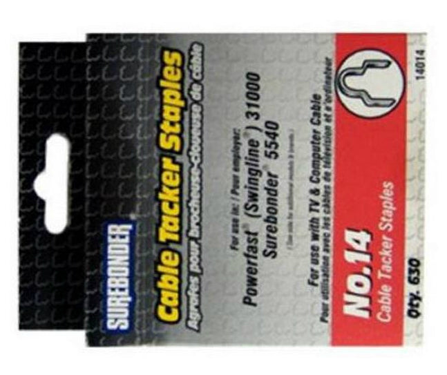 Surebonder 14014 #14 Staple For 5540 Cable Tacker 1/4. 630/Pack - Image 3