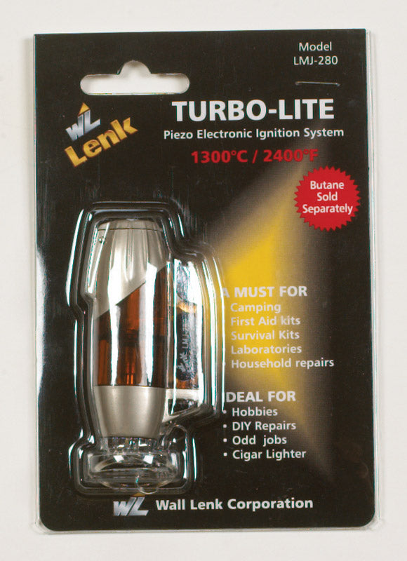 Wall Lenk LMJ-280 Turbo-Lite Torch. Silver. 2.8 x 1.4